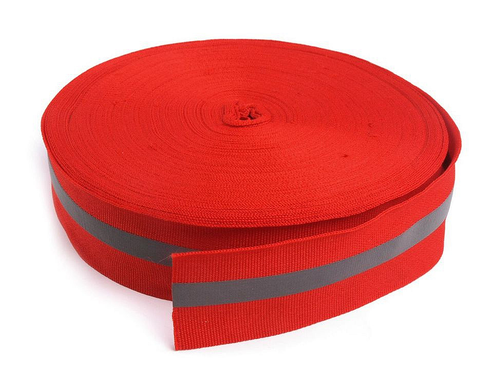 Bandă reflectorizantă textilă, lățime 30 mm - Negru (50 Metri)