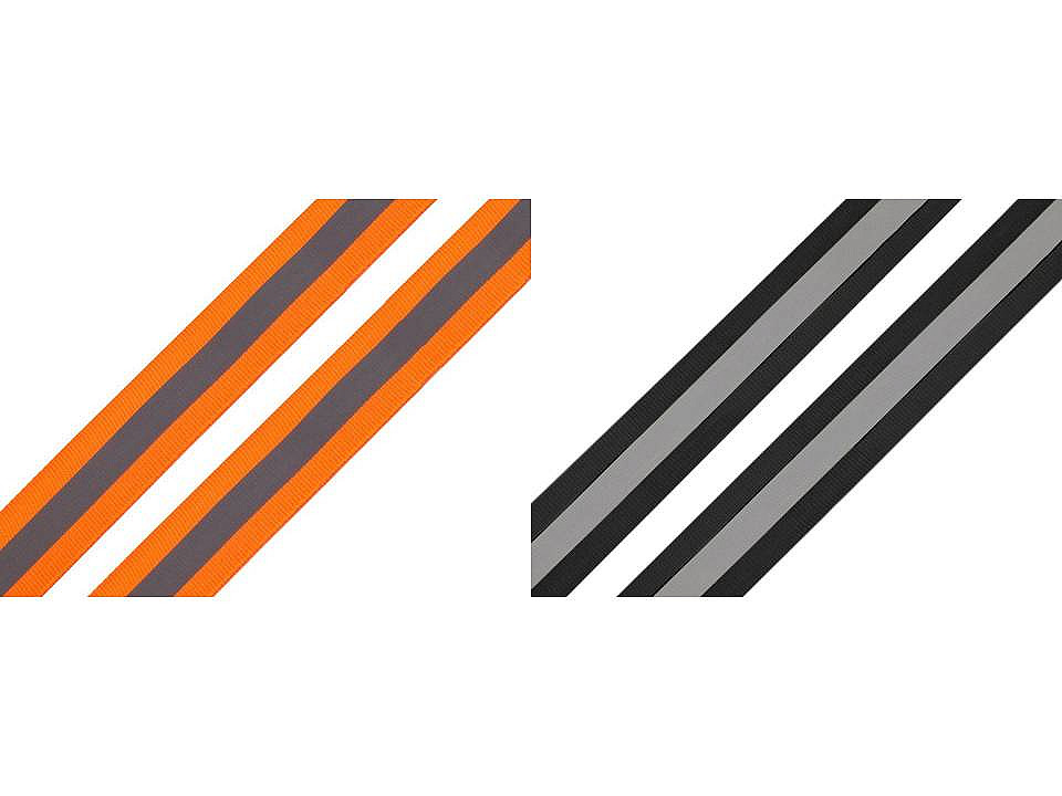 Bandă reflectorizantă textilă, lățime 25 mm - Portocaliu (5 Metri)