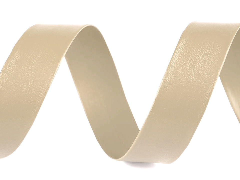 Bandă bias imitație piele, lățime 20 mm - Negru (1 Metru)