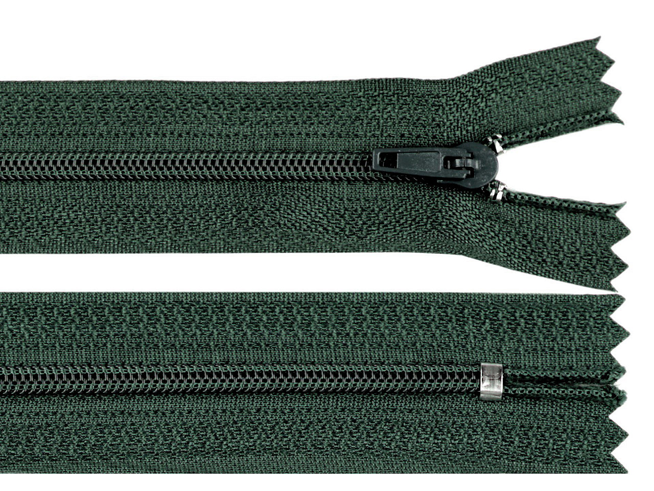 Fermoar spiralat nedetașabil no 3, lungime 18 cm - Verde kaki (10 Bucăți) Fermoar spiralat nedetașabil no 3, lungime 18 cm - Verde kaki (10 Bucăți)