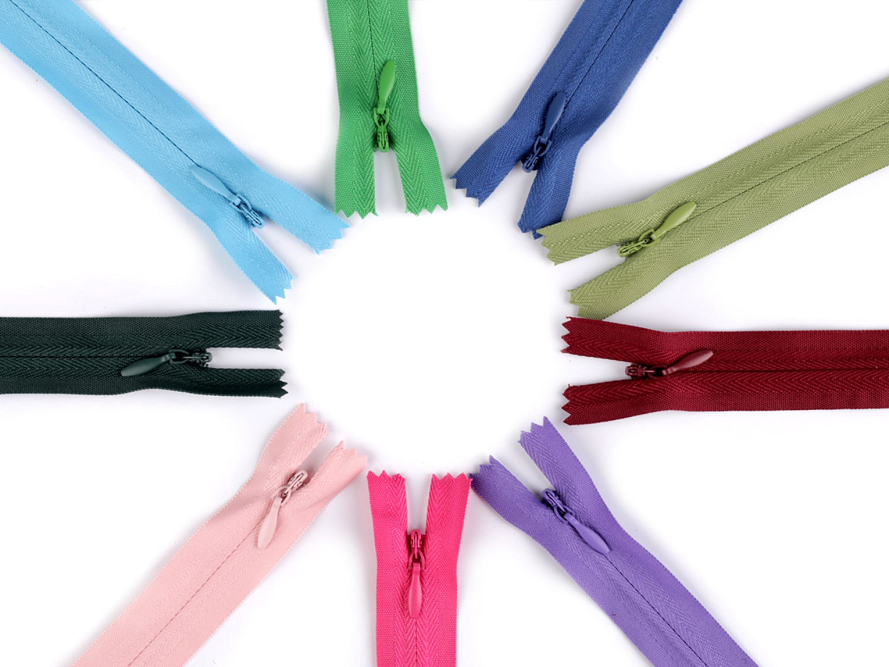 Fermoar ascuns nedetașabil no 3 lungime 18 cm - Violet deschis (1 Bucată)