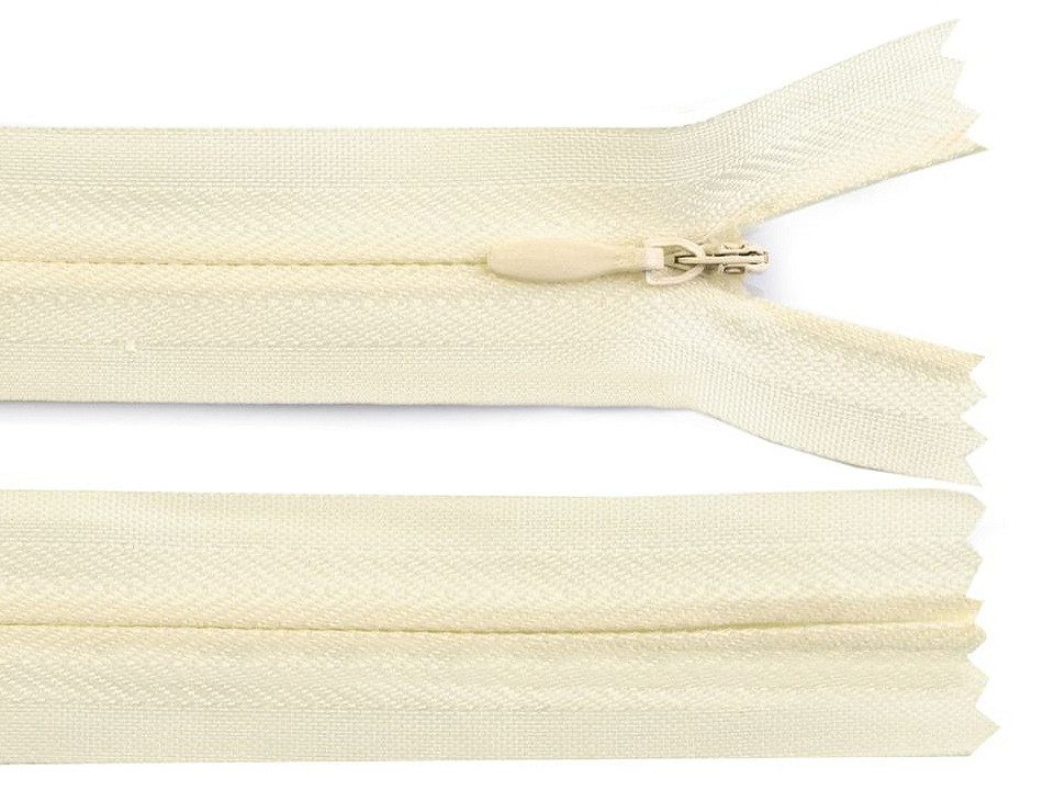 Fermoar ascuns nedetașabil no 3 lungime 25 cm - Bej pal (10 Bucăți) Fermoar ascuns nedetașabil no 3 lungime 25 cm - Bej pal (10 Bucăți)