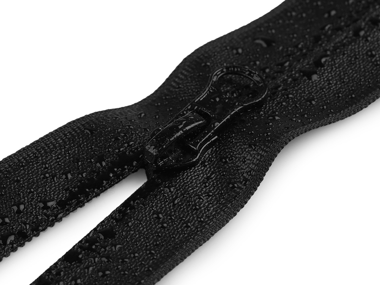 Fermoar spiralat rezistent la apă no 7, lungime 50 cm - Negru (1 Bucată)