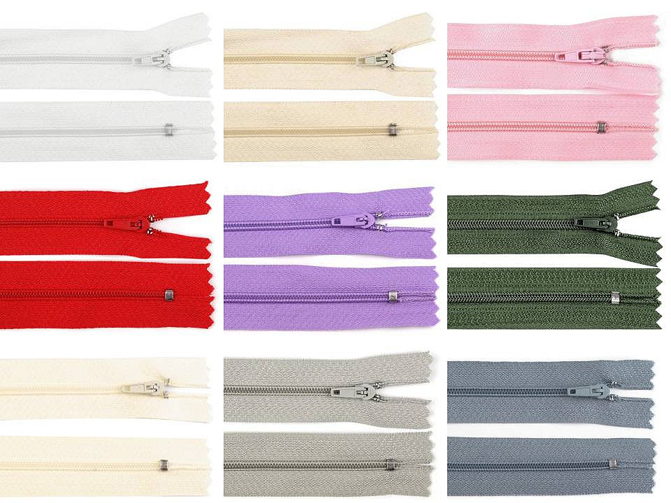 Fermoar spiralat nedetașabil no 3, lungime 30 cm - Gri neutral (1 Bucată)