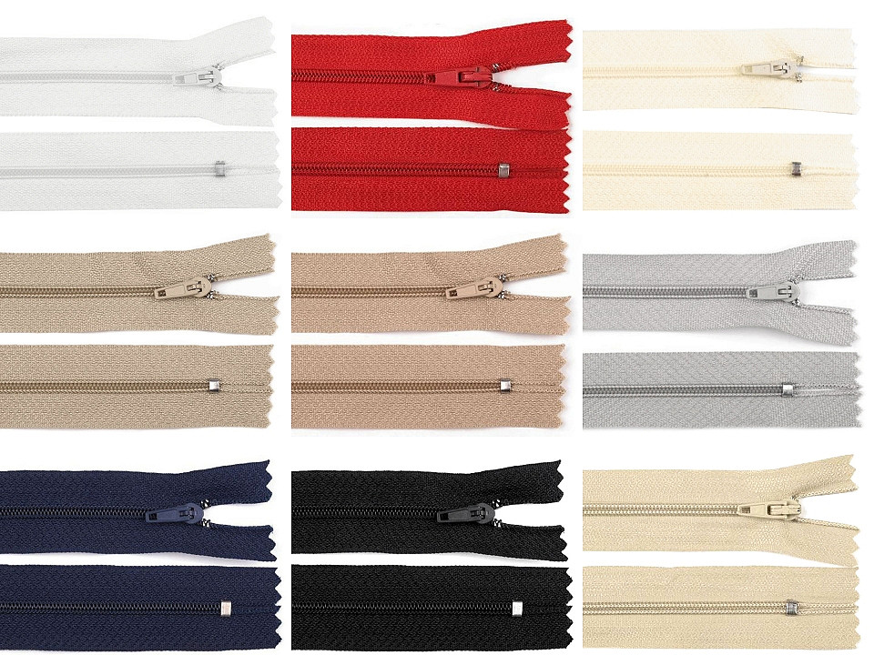 Fermoar spiralat nedetașabil no 3, lungime 40 cm - Bej foarte deschis (1 Bucată)