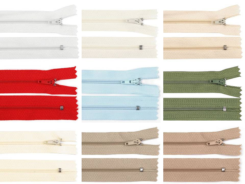 Fermoar spiralat nedetașabil no 3, lungime 40 cm - Bej foarte deschis (1 Bucată)