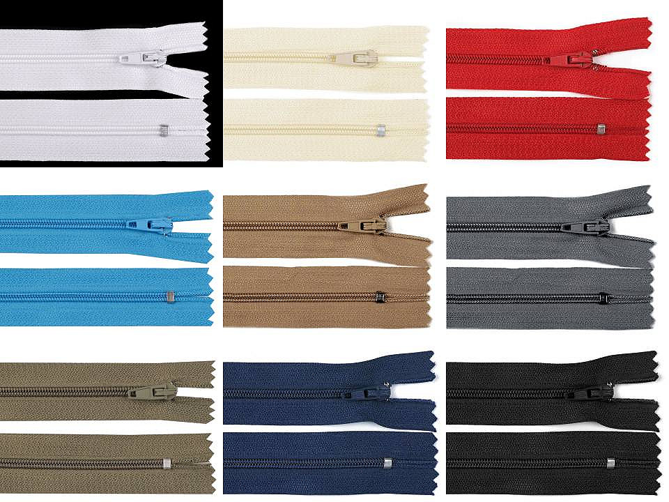 Fermoar spiralat nedetașabil cu atoblocare, no 3 lungime 14 cm - Verde oliv (1 Bucată)