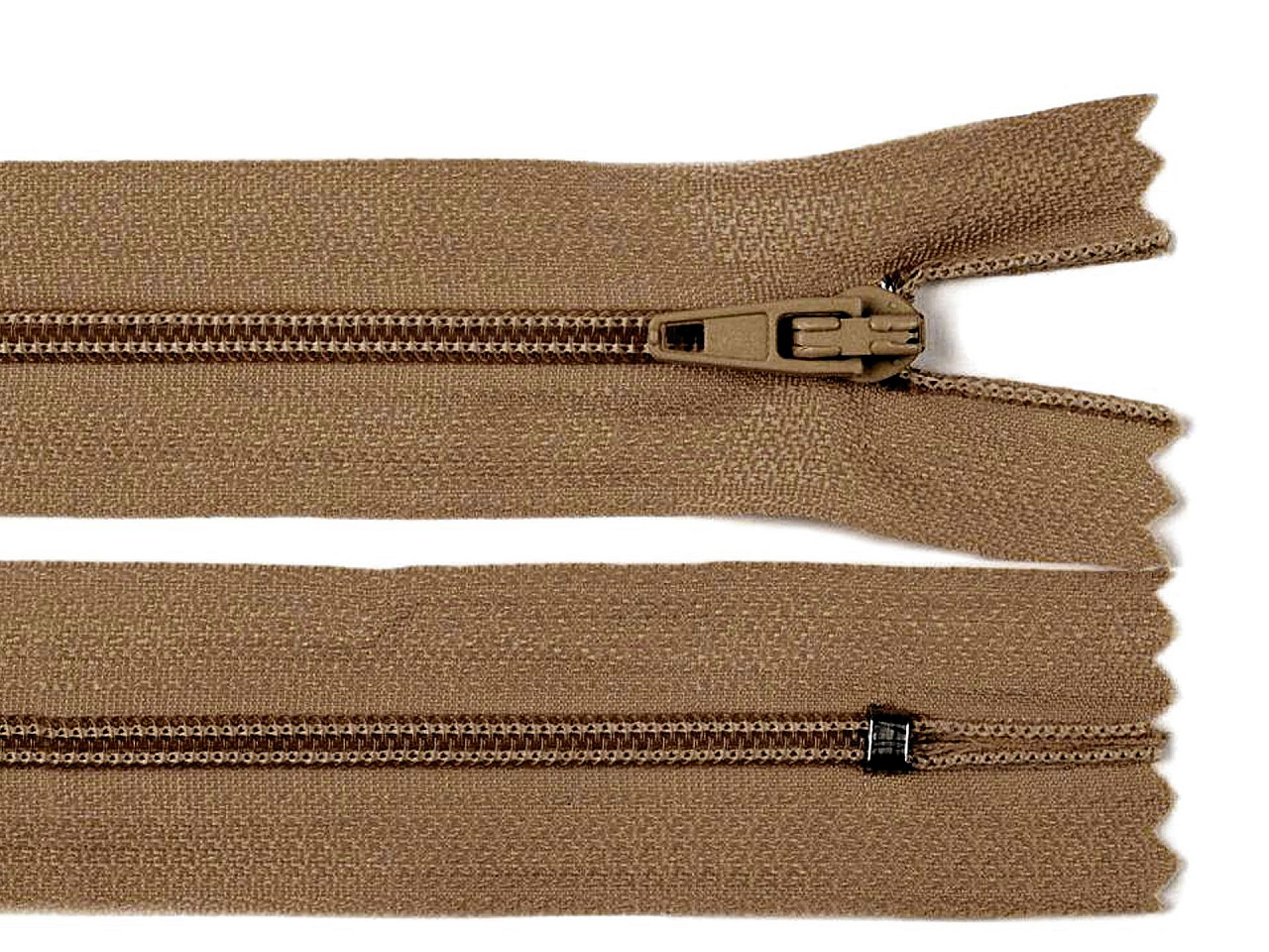 Fermoar spiralat nedetașabil cu atoblocare, no 3 lungime 14 cm - Verde oliv (1 Bucată)