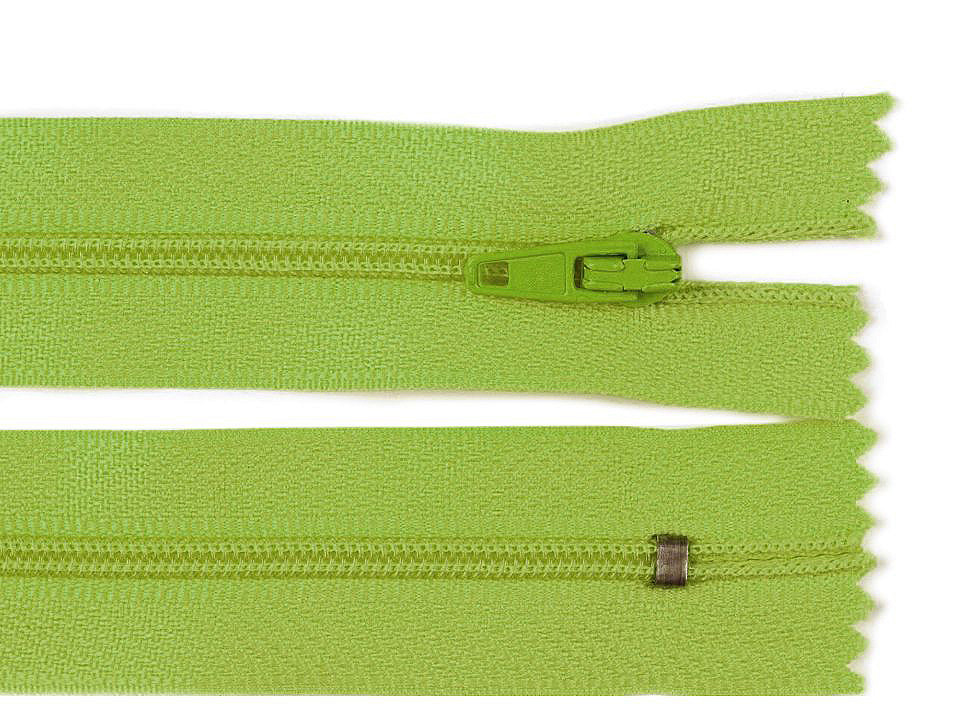 Fermoar spiralat nedetașabil cu atoblocare, no 3 lungime 20 cm - Verde oliv (1 Bucată)