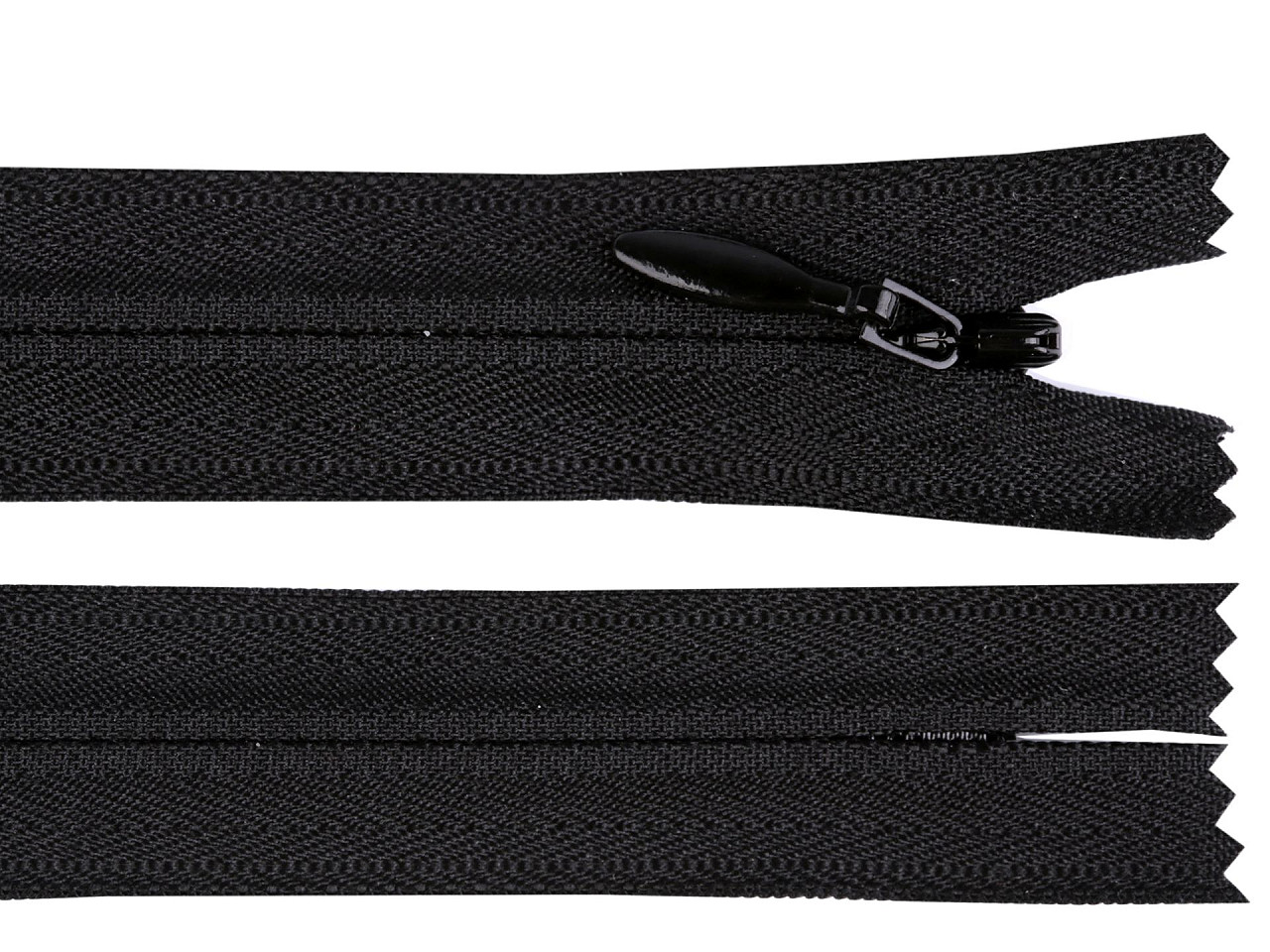 Fermoar spiralat ascuns ykk no 3 lungime 60 cm - Negru (20 Bucăți)