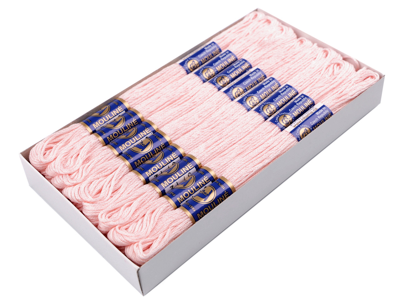 Aţă pentru brodat mouline nitarna cehia, 24 jurubițe / cutie - Hunter green (24 Bucăți)