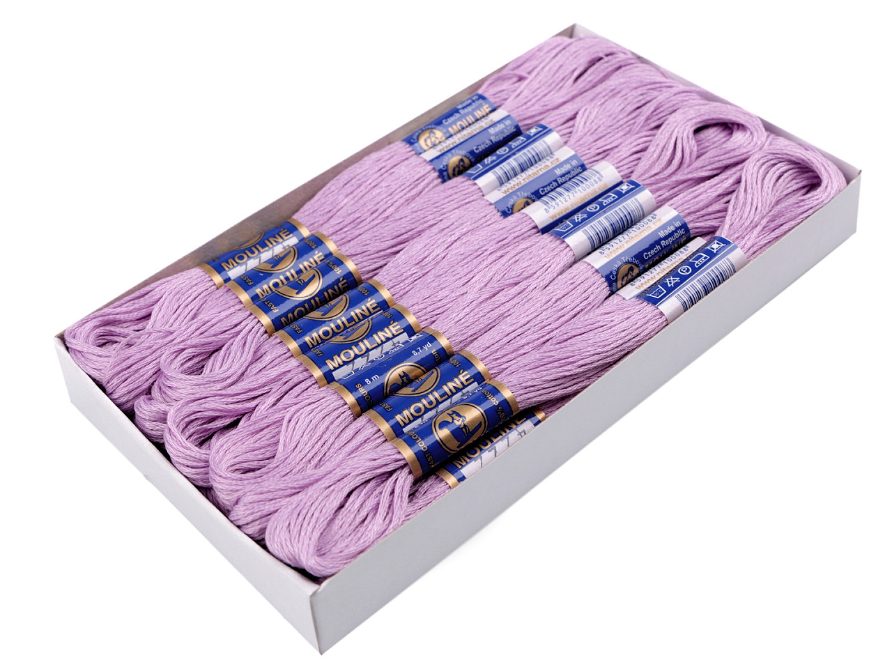 Aţă pentru brodat mouline nitarna cehia, 24 jurubițe / cutie - Hunter green (24 Bucăți)