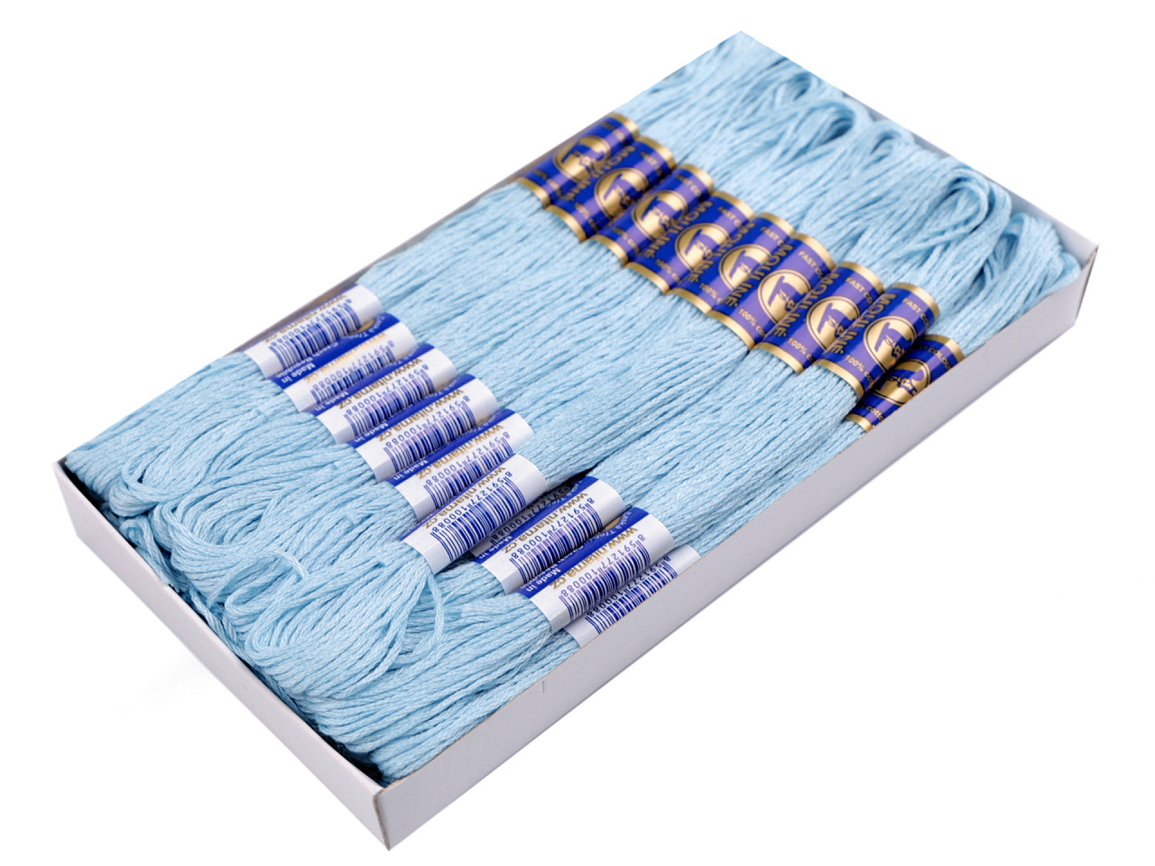 Aţă pentru brodat mouline nitarna cehia, 24 jurubițe / cutie - Hunter green (24 Bucăți)