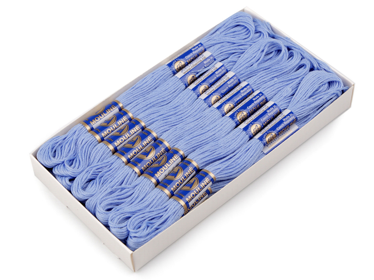 Aţă pentru brodat mouline nitarna cehia, 24 jurubițe / cutie - Hunter green (24 Bucăți)