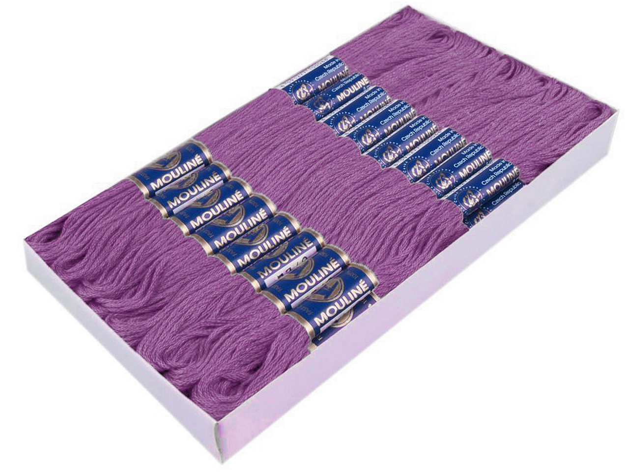 Aţă pentru brodat mouline nitarna cehia, 24 jurubițe / cutie - Hunter green (24 Bucăți)