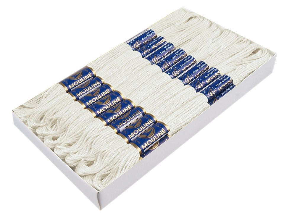 Aţă pentru brodat mouline nitarna cehia, 24 jurubițe / cutie - Hunter green (24 Bucăți)