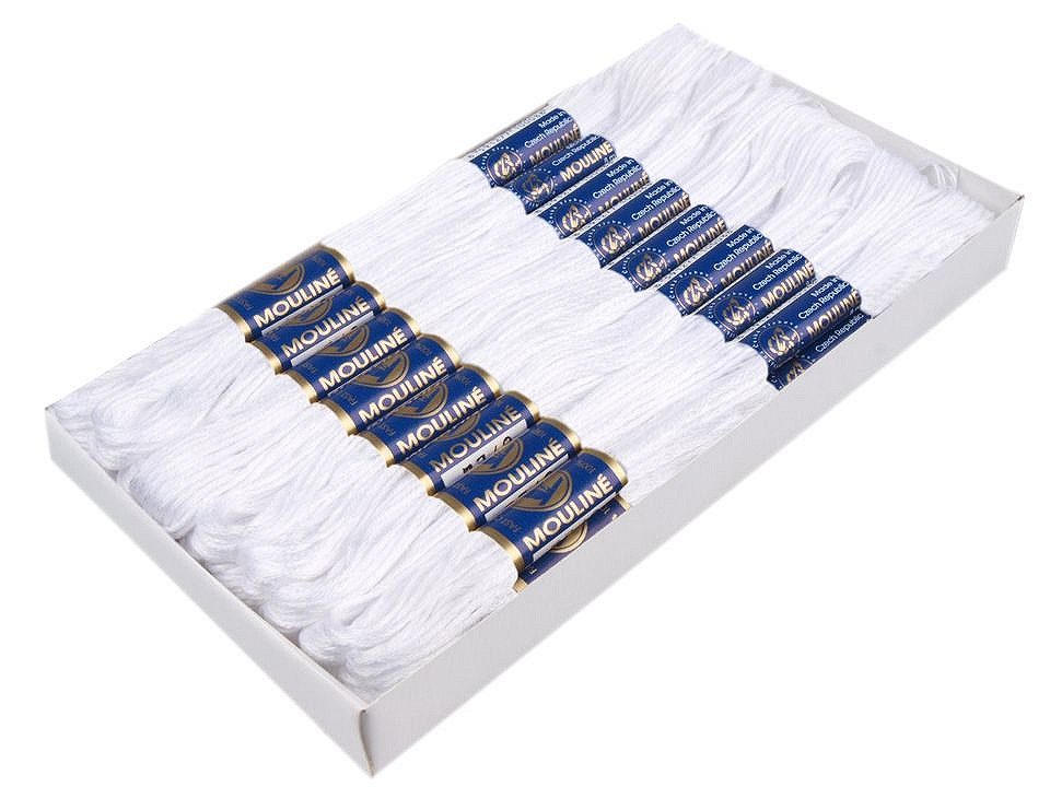 Aţă pentru brodat mouline nitarna cehia, 24 jurubițe / cutie - Hunter green (24 Bucăți)