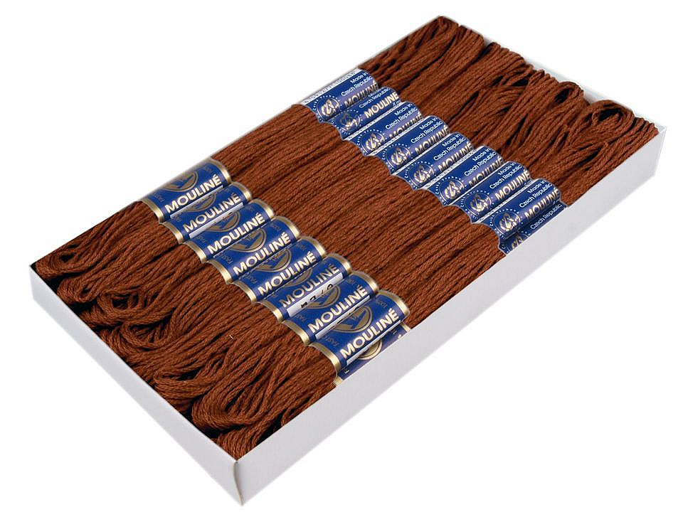 Aţă pentru brodat mouline nitarna cehia, 24 jurubițe / cutie - Hunter green (24 Bucăți)