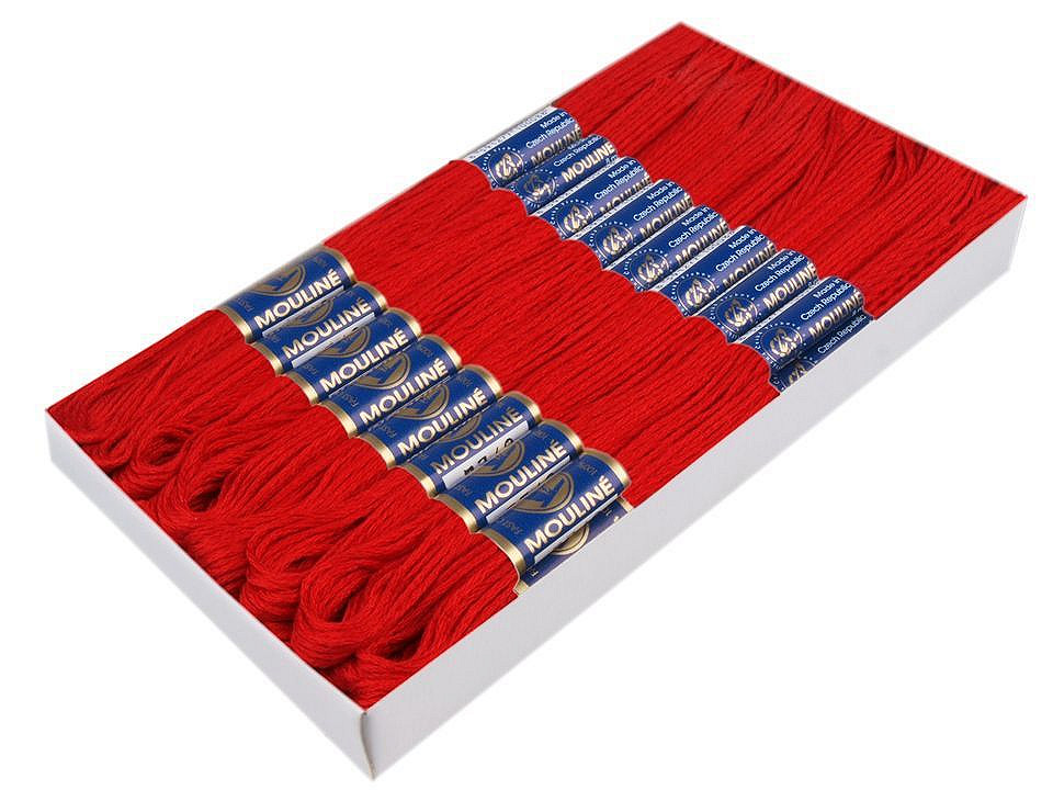 Aţă pentru brodat mouline nitarna cehia, 24 jurubițe / cutie - Hunter green (24 Bucăți)