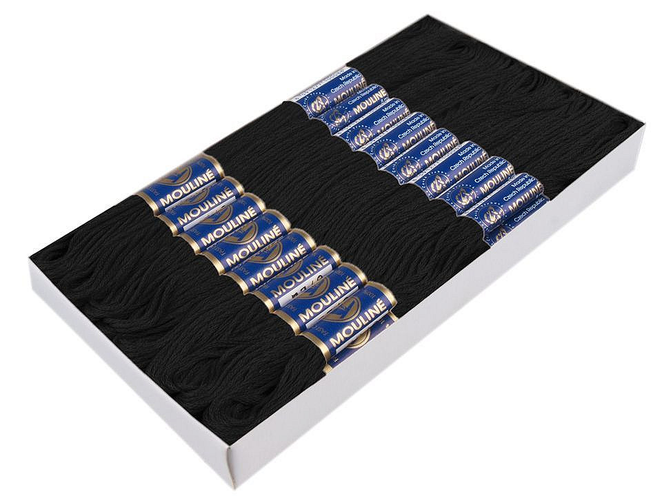 Aţă pentru brodat mouline nitarna cehia, 24 jurubițe / cutie - Hunter green (24 Bucăți)