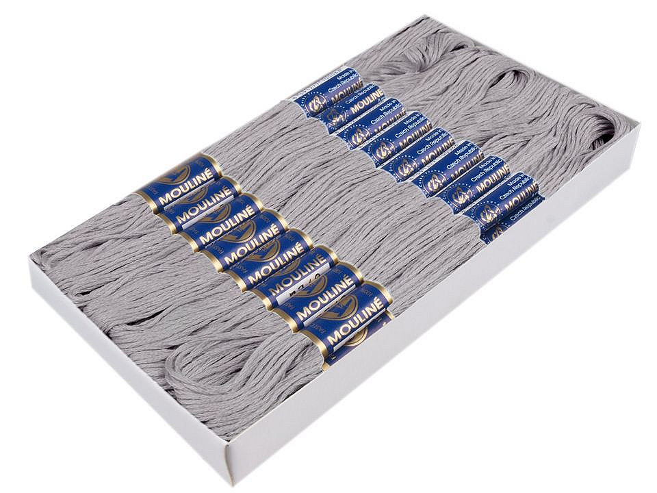 Aţă pentru brodat mouline nitarna cehia, 24 jurubițe / cutie - Hunter green (24 Bucăți)