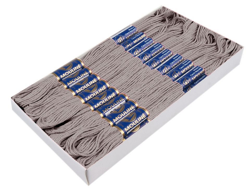 Aţă pentru brodat mouline nitarna cehia, 24 jurubițe / cutie - Hunter green (24 Bucăți)