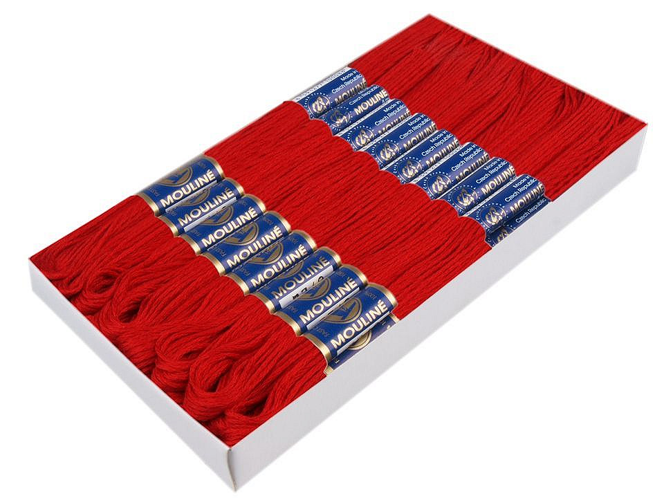 Aţă pentru brodat mouline nitarna cehia, 24 jurubițe / cutie - Hunter green (24 Bucăți)