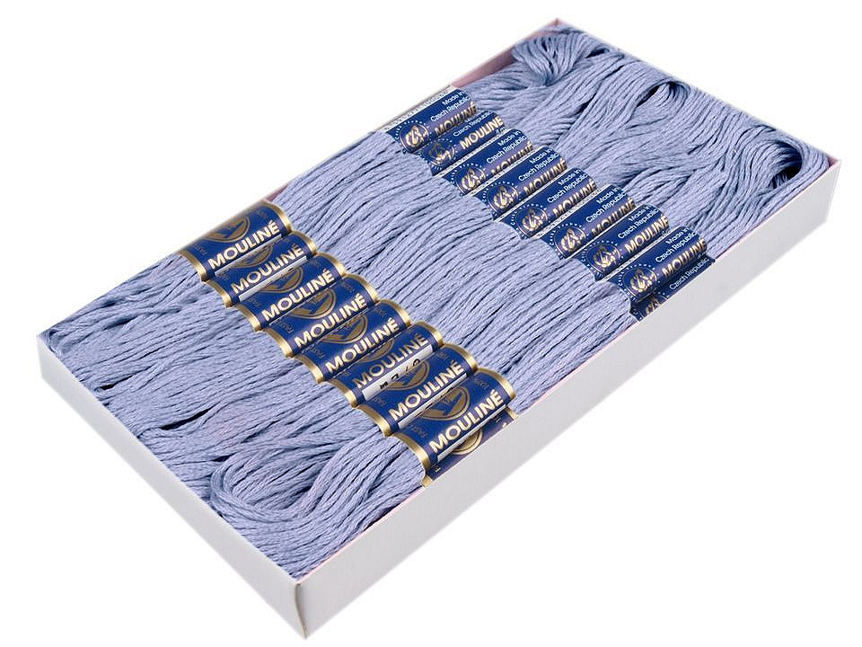 Aţă pentru brodat mouline nitarna cehia, 24 jurubițe / cutie - Hunter green (24 Bucăți)