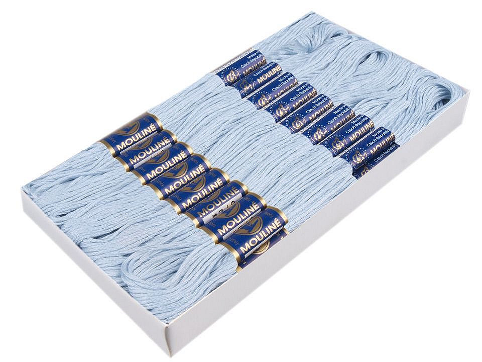 Aţă pentru brodat mouline nitarna cehia, 24 jurubițe / cutie - Hunter green (24 Bucăți)