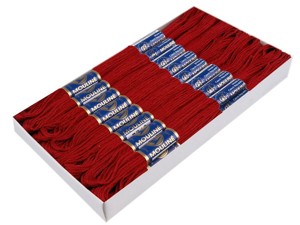 Aţă pentru brodat mouline nitarna cehia, 24 jurubițe / cutie - Hunter green (24 Bucăți)