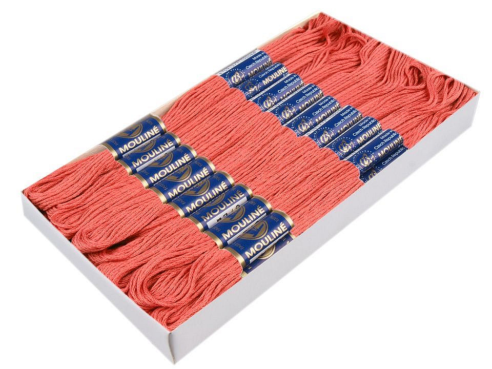 Aţă pentru brodat mouline nitarna cehia, 24 jurubițe / cutie - Hunter green (24 Bucăți)