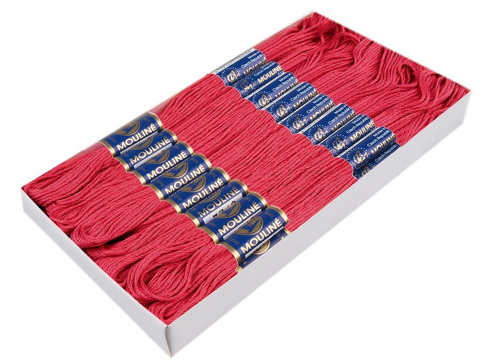 Aţă pentru brodat mouline nitarna cehia, 24 jurubițe / cutie - Hunter green (24 Bucăți)