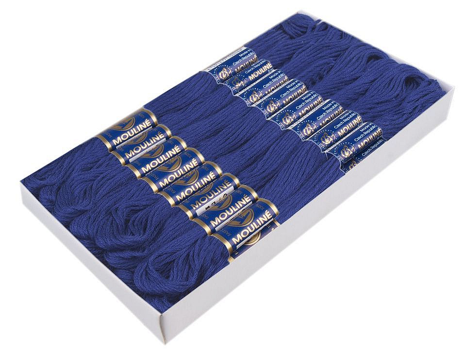 Aţă pentru brodat mouline nitarna cehia, 24 jurubițe / cutie - Hunter green (24 Bucăți)