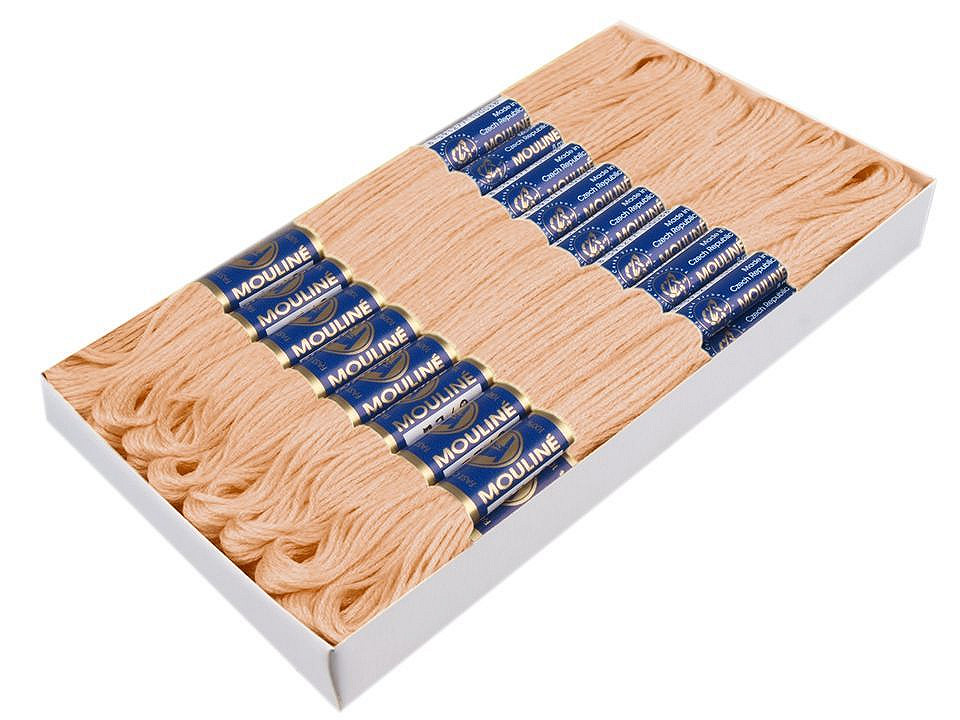 Aţă pentru brodat mouline nitarna cehia, 24 jurubițe / cutie - Hunter green (24 Bucăți)