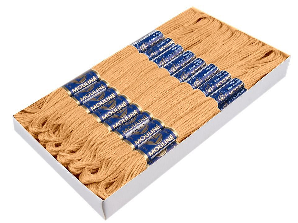 Aţă pentru brodat mouline nitarna cehia, 24 jurubițe / cutie - Hunter green (24 Bucăți)