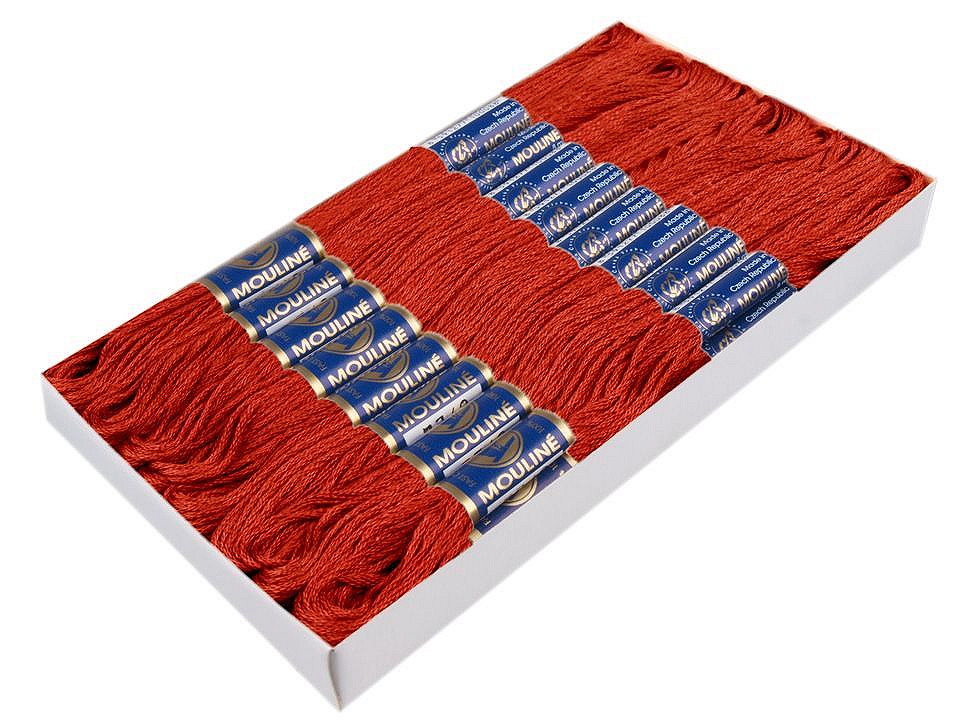 Aţă pentru brodat mouline nitarna cehia, 24 jurubițe / cutie - Hunter green (24 Bucăți)