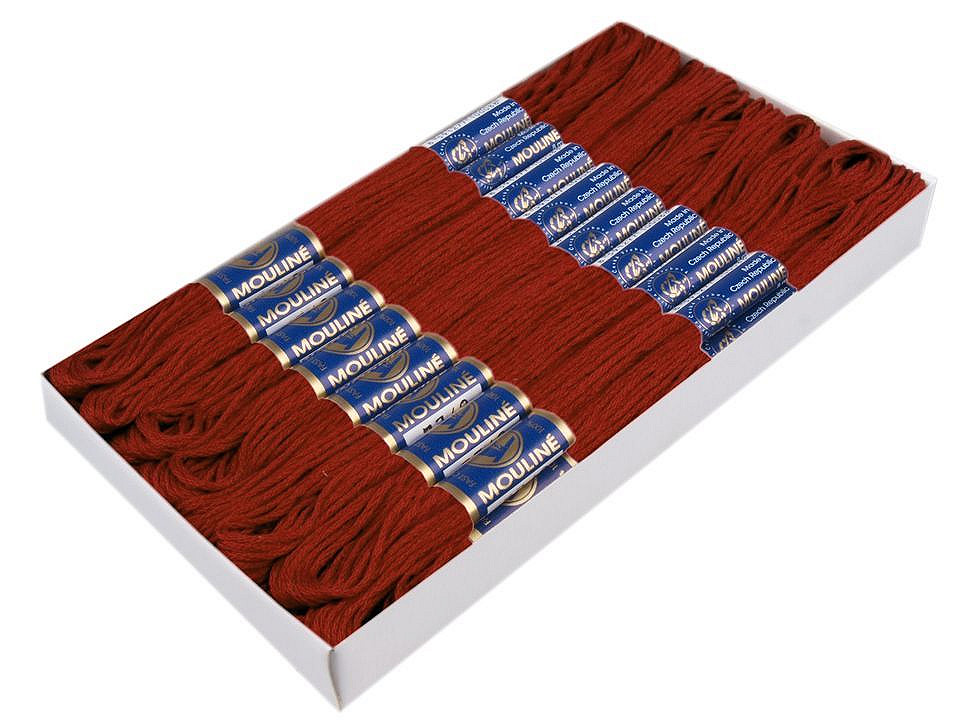 Aţă pentru brodat mouline nitarna cehia, 24 jurubițe / cutie - Hunter green (24 Bucăți)