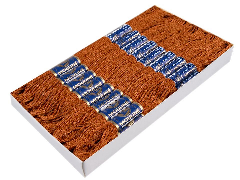 Aţă pentru brodat mouline nitarna cehia, 24 jurubițe / cutie - Hunter green (24 Bucăți)