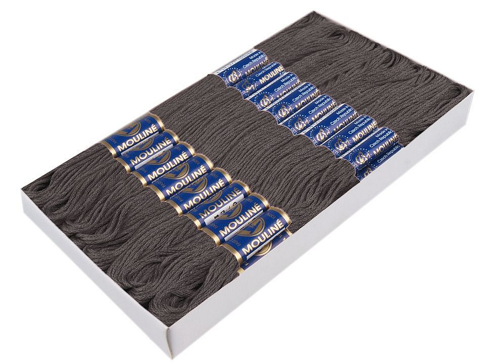 Aţă pentru brodat mouline nitarna cehia, 24 jurubițe / cutie - Hunter green (24 Bucăți)