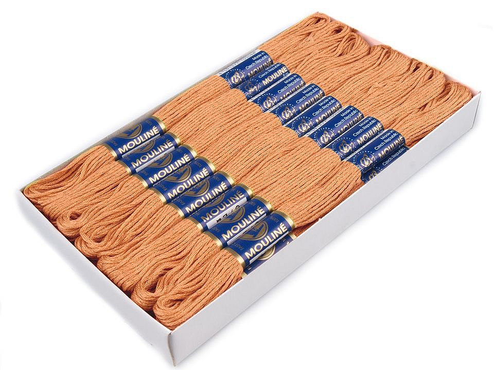 Aţă pentru brodat mouline nitarna cehia, 24 jurubițe / cutie - Hunter green (24 Bucăți)