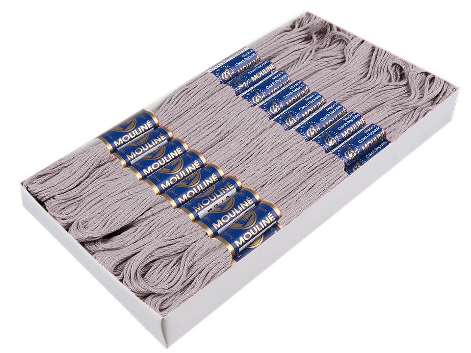 Aţă pentru brodat mouline nitarna cehia, 24 jurubițe / cutie - Hunter green (24 Bucăți)