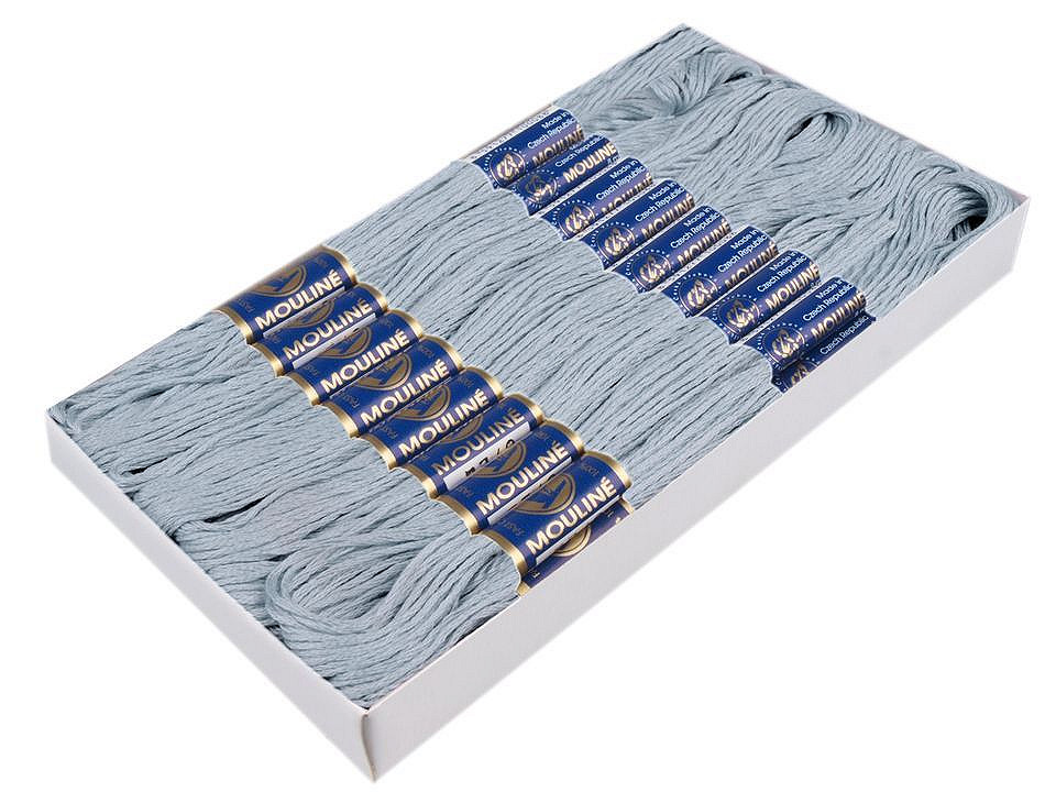 Aţă pentru brodat mouline nitarna cehia, 24 jurubițe / cutie - Hunter green (24 Bucăți)