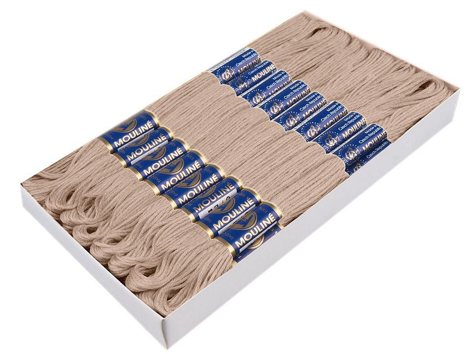 Aţă pentru brodat mouline nitarna cehia, 24 jurubițe / cutie - Hunter green (24 Bucăți)