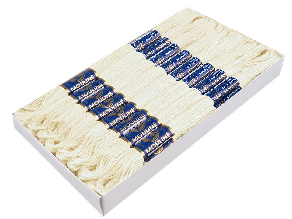 Aţă pentru brodat mouline nitarna cehia, 24 jurubițe / cutie - Hunter green (24 Bucăți)