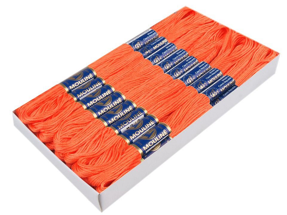 Aţă pentru brodat mouline nitarna cehia, 24 jurubițe / cutie - Hunter green (24 Bucăți)