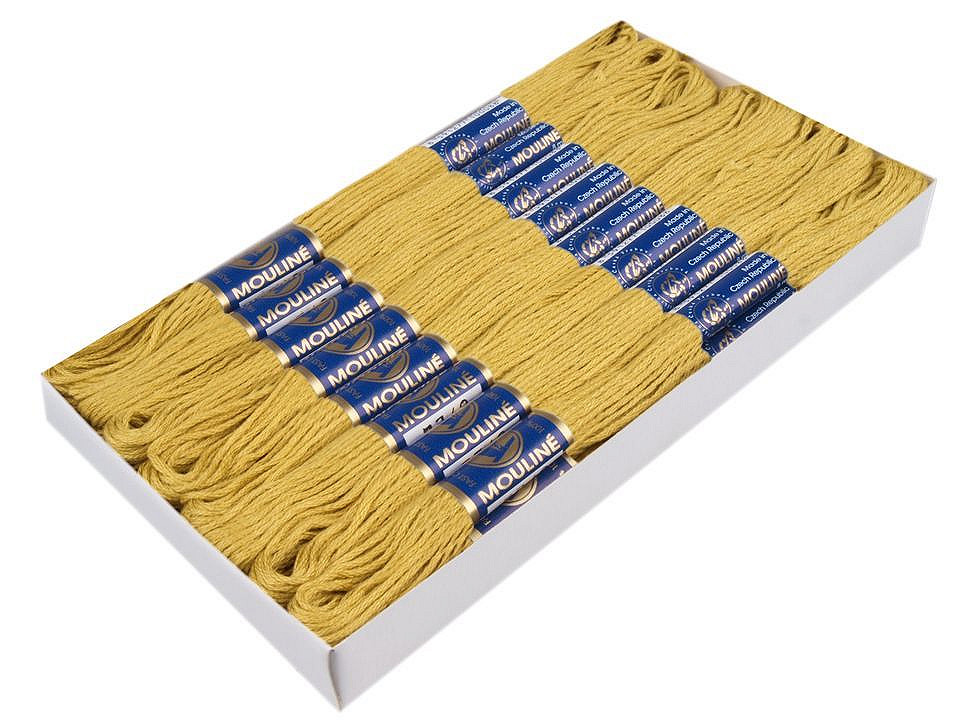 Aţă pentru brodat mouline nitarna cehia, 24 jurubițe / cutie - Hunter green (24 Bucăți)