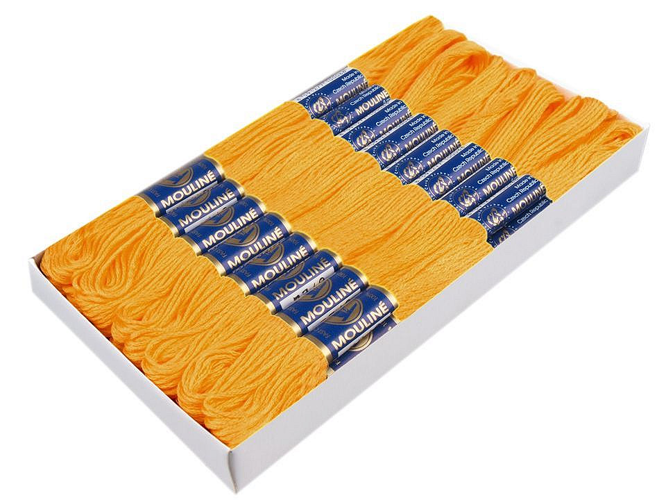 Aţă pentru brodat mouline nitarna cehia, 24 jurubițe / cutie - Hunter green (24 Bucăți)