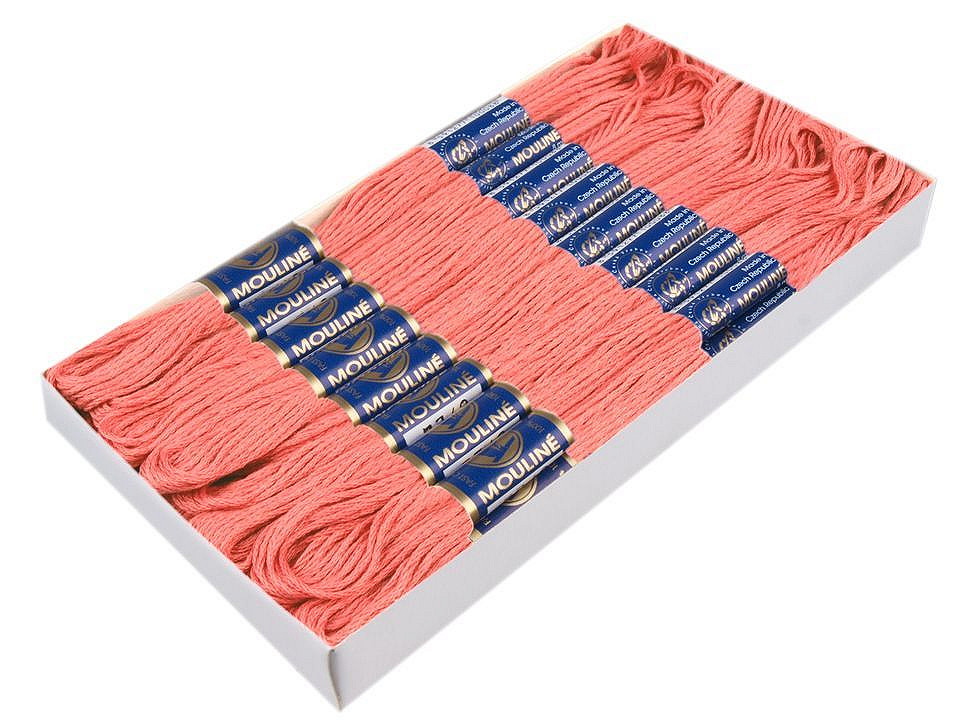 Aţă pentru brodat mouline nitarna cehia, 24 jurubițe / cutie - Hunter green (24 Bucăți)