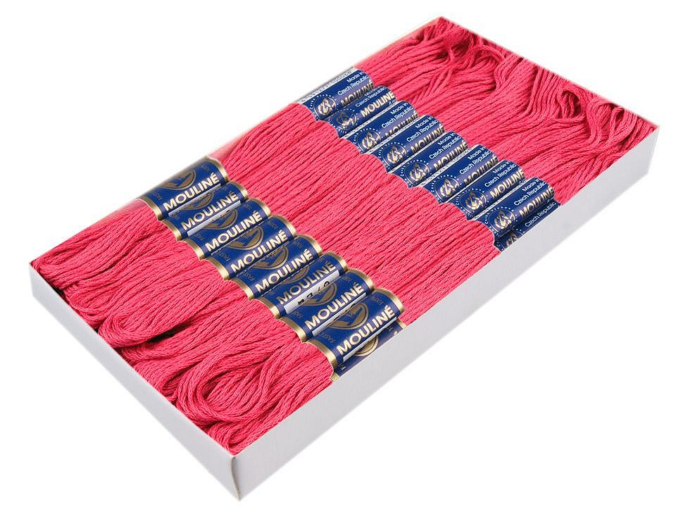 Aţă pentru brodat mouline nitarna cehia, 24 jurubițe / cutie - Hunter green (24 Bucăți)