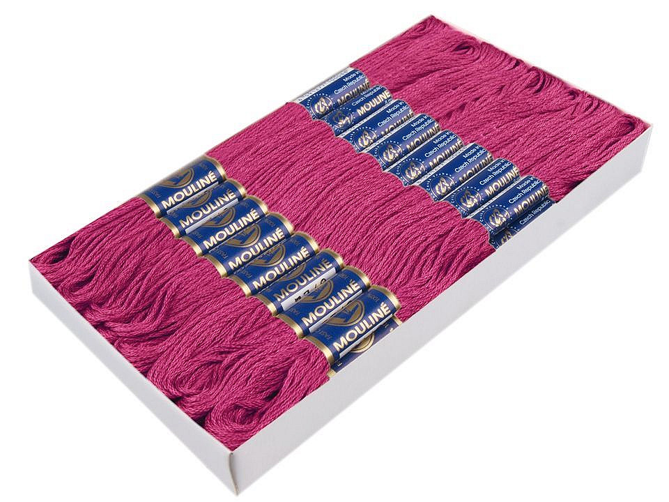 Aţă pentru brodat mouline nitarna cehia, 24 jurubițe / cutie - Hunter green (24 Bucăți)